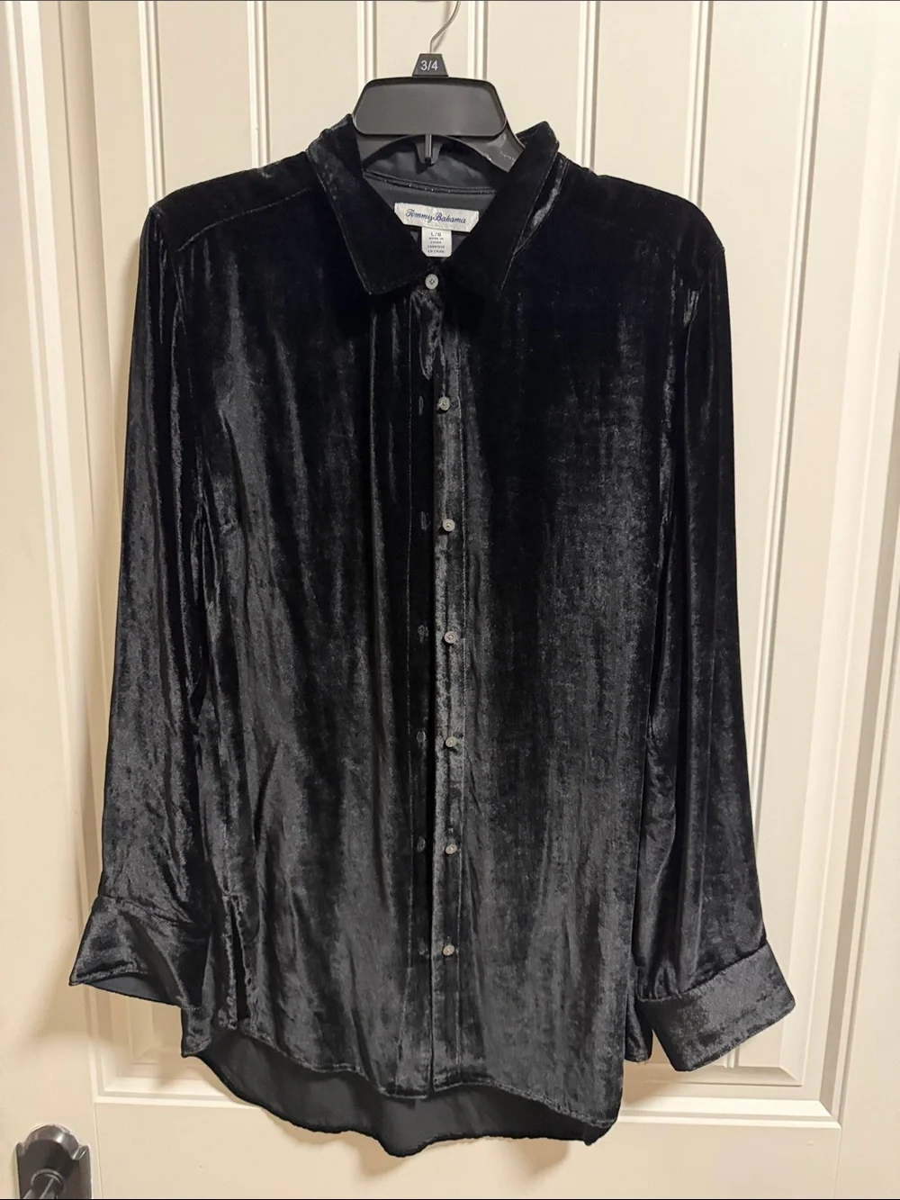 Tommy Bahama Black Velvet Long-Sleeve Button-Up Shirt